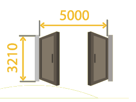 Схема распашных ворот Comfort 3210*5000